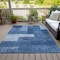 Homeroots 10' X 14' Navy Blue And Sky Blue Geometric Washable Indoor Outdoor Area Rug 612453 - alternate 7
