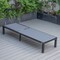 Leisuremod Marlin Patio Chaise Lounge Chair with Black Aluminum Frame, Dark Grey MLBL-77DGR - alternate 9