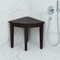 Homeroots Compact Teak Corner Shower Or Outdoor Bench With Shelf In Brown Finish 376684 - alternate 6