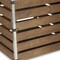 Homeroots Set Of 2 Square Brown Linen Fabric And Wood Slats Storage Benches 379837 - alternate 8