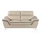 Homeroots 69in Beige And Silver Faux Leather Love Seat 329492 - alternate 1