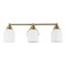 Jonathan Y Lydia 24" 3-Light Farmhouse Cottage Metal LED Vanity Light with Frosted Glass Shades, Brass Gold JYL7551B - alternate 7