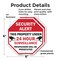 Signmission Security Alert This Property Under, 6 inch X 6 inch, Plastic Sign, 2PK OC-P-2PACK-6-184 - alternate 7