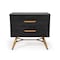 Homeroots Modern Dark Brown Recycled Pine Nightstand with Antique Fittings 473019 - alternate 7
