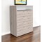 Homeroots 33" Light Gray Four Drawer Standard Chest With Open Shelf 544026 - alternate 14