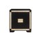 Homeroots 26" Black and Gold Two Drawer Faux Crystal Bling Wood Nightstand 564649 - alternate 1