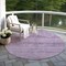 Homeroots 8' Plum And Purple Round Medallion Washable Indoor Outdoor Area Rug 616126 - alternate 4