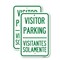 Signmission Bilingual Reserved Parking Sign Visitor Parking, Visita, 12'' X 18'', Heavy Gauge Aluminum, 2PK A-1218-2PACK-24300 - alternate 1