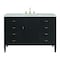 James Martin Vanities Myrrin 48'' Vanity, Carbon Oak w/ Victorian Sil Silestone Top w/FreePower Wireless Charger 485-V48-CBO-FVSL - alternate 1