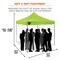 Ergodyne Single Lime Heavy Duty Pop-Up Tent - 10ft x 10ft 6002 - alternate 9