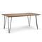 Homeroots 66" Natural and Black Solid Wood and Iron Dining Table 640716 - alternate 1