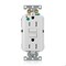 Leviton Lev-Lok GFCI 15A TR/PI HG White MGFT1-HGW - alternate 4