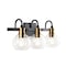 Jonathan Y Marais 21.5" 3-Light Iron/Glass Rustic Vintage LED Vanity Light, Black/Brass Gold JYL3528A - alternate 17