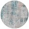 Homeroots 8' Teal Blue Beige And Copper Round Abstract Washable Indoor Outdoor Area Rug 587886 - alternate 6