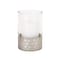 Homeroots Set of Two Clear and Silver Glass Geometric Tabletop Pillar Candle Holders, 2PK 516443 - alternate 5