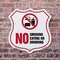Signmission No Smoking Shield Sign No Smoking Eating, 6 Inch X 6 Inch, Plastic Sign SHI-P-6-400 - alternate 5
