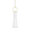 Hudson Valley Lighting Borden 1 Light Pendant 6 In. Aged Brass/Ceramic Gloss White 2270-AGB/CGW - alternate 1