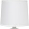 Homeroots 16" Off White Ceramic Novelty Table Lamp With White Drum Shade 643463 - alternate 4