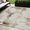 Homeroots 5' X 8' Beige Ivory And Taupe Abstract Washable Indoor Outdoor Area Rug 582657 - alternate 1