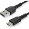 Startech.Com USB A TO USB C CHARGING CABLE W/ ARAMID FIBER SHELTERING THE HEAVY DUTY CORD FRO RUSB2AC1MB - alternate 1