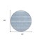 Homeroots 8' Blue And Denim Blue Round Southwestern Washable Indoor Outdoor Area Rug 587520 - alternate 6