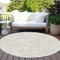 Homeroots 8' Beige And Gray Round Abstract Washable Indoor Outdoor Area Rug 602541 - alternate 8