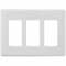 Hubbell Wiring Device-Kellems Wallplate, 3G Dec, Snap-On, White NPS263W - alternate 1