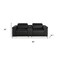 Homeroots 86in Black Italian Leather Power Reclining Loveseat With Storage 720526 - alternate 6