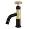Kingston Brass One-Handle 1-Hole Bathroom Faucet with Knurled Handle and Push Pop-Up Drain KS2822RKX - alternate 1