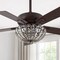 Jonathan Y Reva 42" 3-Light Modern Coastal 6-Speed Metal/Crystal Scalloped Bowl Shade Mobile-App/Remote-Control JYL9734B - alternate 10