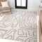 Jonathan Y Alcina Modern Scandinavian Graphic Lines High-Low White/Light Gray 4 ft. x 6 ft. Area Rug SND102C-4 - alternate 7