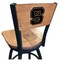 Holland Bar Stool Co 25" Blk Wrinkle North Carolina State Swivel Bar Stool, Engraved Back L03825BWMedMplANCarStMedMpl - alternate 1