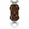 Leviton Straight Blade Receptacle, 5-20R, 20 A, 125V AC, Flush Mount, Self-Grounded M5362-2S - alternate 1