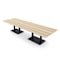 Skutchi Designs Rectangle Conference Table With Power, 48 in W, 120 in L, Brown HAR-REC-48X120-DOU.BK-K525-NA - alternate 1