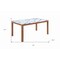 Homeroots 63" White And Natural Faux Marble And Solid Wood Dining Table 602242 - alternate 4