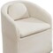 Homeroots Beige Chenille Wing Back Dining Side Chair With Wheels 719648 - alternate 4