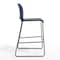 Flash Furniture HERCULES Kenai Navy Office Reception Stacking Bar Stool with Contoured Backrest and Gray Sled Base RUT-239AH-BS-NV-GG - alternate 7
