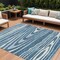 Homeroots 9' X 12' Navy Blue Denim Blue And Ivory Faux Bois Washable Indoor Outdoor Area Rug 614495 - alternate 1