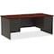 Hirsh Office Desk, Double Pedestal, 72"W x 36"D, Charcoal/Mahogany 20532 - alternate 1