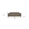 Homeroots 84" Beige Sofa With Black Legs 480929 - alternate 7