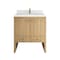 James Martin Vanities Hudson 30" Sgl Vanity, Light Natural Oak w/Sgl Hole 3 CM White Zeus Silestone Top and Matching Backs 435-V30-LNO-1WZ - alternate 1