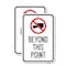 Signmission No Truck Sign No Truck Graphic Beyond This Point, 12'' X 18'' 2 Signs, Heavy Gauge Aluminum, 2PK A-1218-2PACK-23562 - alternate 1