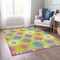 Homeroots 8' X 10' Lime Green Pink And Purple Southwestern Washable Indoor Outdoor Area Rug 615149 - alternate 9
