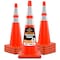 Xpose Safety 36 Inch Orange Traffic Cones Heavy Duty 12lb with 6in and 4in Collars, DOT Approved, 8PK AOTC36-64-12L-8-X - alternate 1