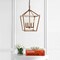 Jonathan Y Pagoda 12" 4-Light Classic Traditional Metal Cage Lantern LED Pendant, Antique Gold JYL7436B - alternate 8