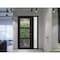 Vdomdoors Front Exterior Prehung FiberGlass Door Clear Glass See-through / Manux 8555 Matte Black Clear Glass MANUX8555EXD-BLK-W36+12 x H80+14-LH - alternate 4