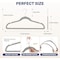 Simple Deluxe HealSmart Velvet Hangers, Space Saving Clothes Hangers, Grey, 50PK HKHANGVELVET50GRY - alternate 6