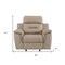 Homeroots 41" Beige Fascinating Leather Reclining Chair 329542 - alternate 7
