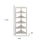 Homeroots 75" Gray Solid Wood Five Tier Corner Bookcase 399765 - alternate 6