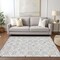 Homeroots 8' X 10' Silver Gray And Gold Floral Washable Indoor Outdoor Area Rug 595988 - alternate 7
